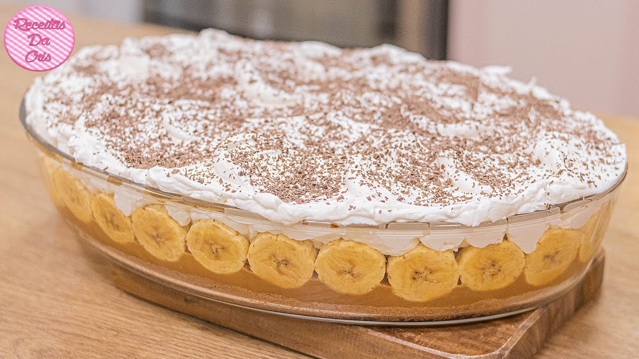 TORTA BANOFFEE DE TRAVESSA | FÁCIL DE FAZER E DELICIOSA DEMAIS !!! | RECEITAS DA CRIS
