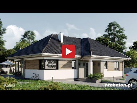 Projekt domu Kalina - archeton.pl - parterowy 124,2 m2