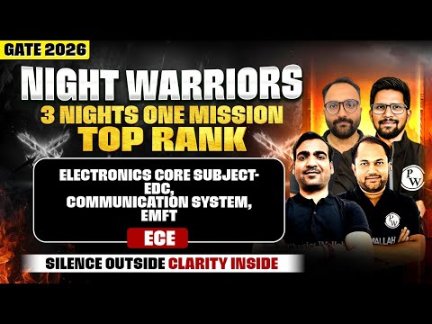 GATE 2026 ECE | EDC, Communication System, EMFT | GATE 2026 Night Warriors Series