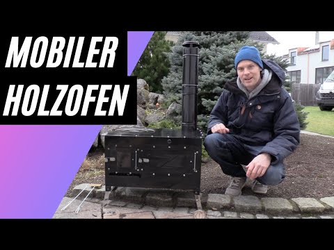 Mobiler Holzofen Rosalie für Camping, Prepper, Outdoor, Garten und Blackout