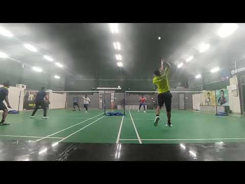shuttle badminton half court drill for control