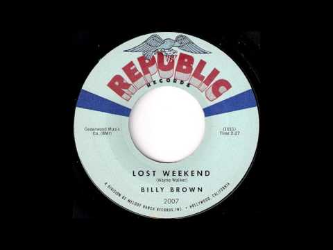 Billy Brown - Lost Weekend [Republic] 1960 Teen Rockabilly 45 Video