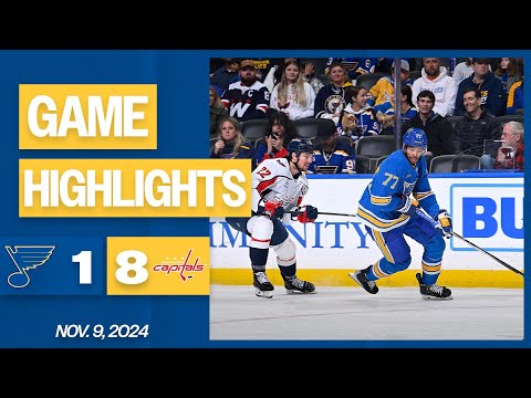 Game Highlights: Blues 1, Capitals 8