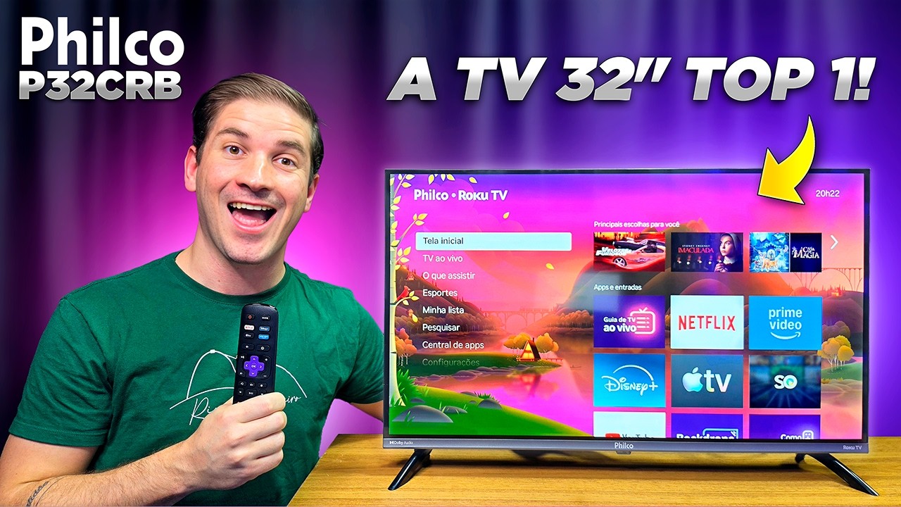 Miniatura da avaliação em vídeo de Smart TV Philco 32 polegadas P32EDA LED HD