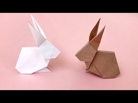 , title : '【折り紙】立体 ウサギの折り方 Origami Rabbit Paper Craft DIY'