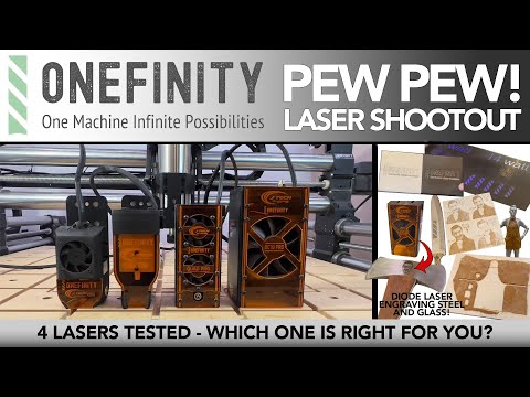 EP. 27 Onefinity CNC - PEW PEW! Laser Shootout | Ultimate Laser Guide for CNC's. ft. Jtech Photonics