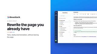 Rewrite and translate docs with AI Page Assist | Dewstack