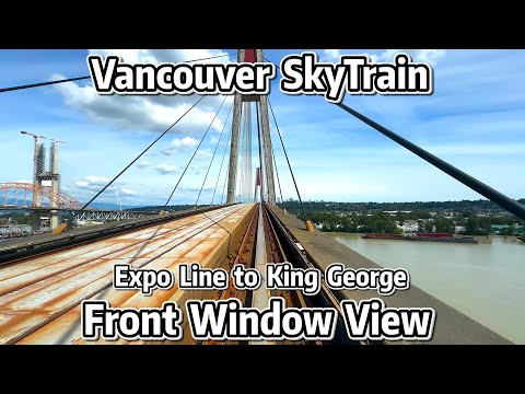 ⁴ᴷ⁶⁰ Vancouver SkyTrain Front Window View - Expo Line to King George