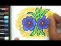 How To Draw Beautiful Periwinkle Flower Easy Periwinkle Flower Drawing And Coloring Easy
