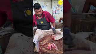KASIMEDU SPEED SELVAM BIG BLACK POMFRET FISH CUTTING VIDEO #kasimeduselvam #shorts #bigfishcutting