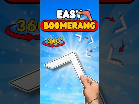 Easiest Boomerang that works 💯🪃✂️ #shorts #boomerang #diy #origami #paperplane #experimnent #craft