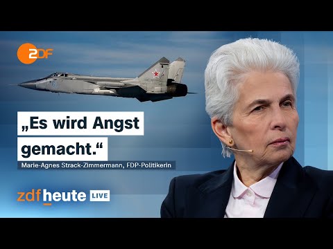 Strack-Zimmermann on Russian provocations in airspace | ZDFheute live