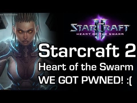 Starcraft 2 Heart of the Swarm multiplayer beta - Getting our asses kicked - Gameplay footage