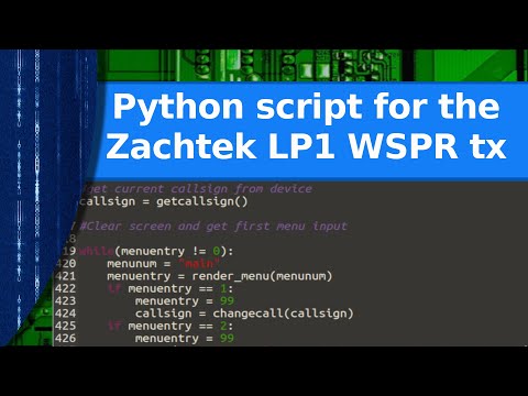 Ham Radio & Programming - A Linux python script for the Zachtek LP1 WSPR beacon.