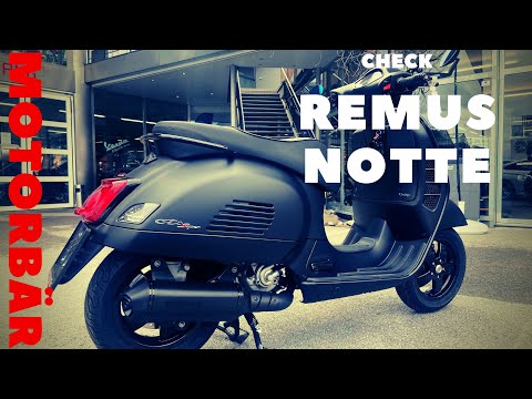 MOTORBÄR CHECK REMUS SOUND VESPA GTS 300 Auspuff Ton NOTTE