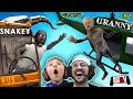 GRANNY Grandpa Vs HELICOPTER Exclusive Ending FGTeeV Boys Vs SNAKEY BUS 2 In 1 Games