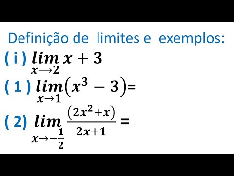Calculo: Introdução ao Limite e noção de limites aula 1