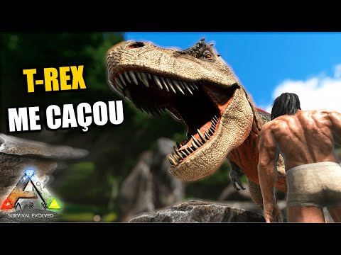 Fui DOMAR um Carnotauro e achei um T-REX INCRÍVEL! I ARK Survival Evolved