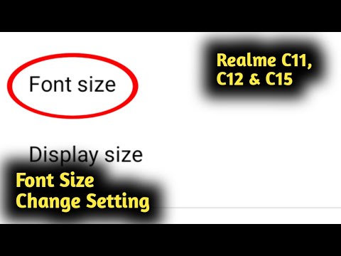 Realme C11, C12 & C15 Font Size Change Setting