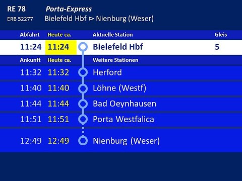 [ERB] Ansagen RE78 Bielefeld - Nienburg (Weser)