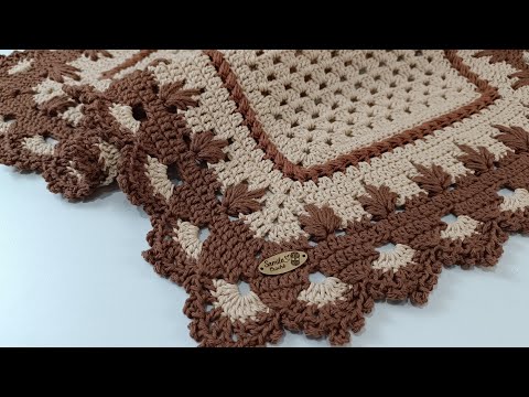 TAPETE FOLHAGEM BLOQUINHOS FÁCIL E MUITO RÁPIDO @samilacrochê