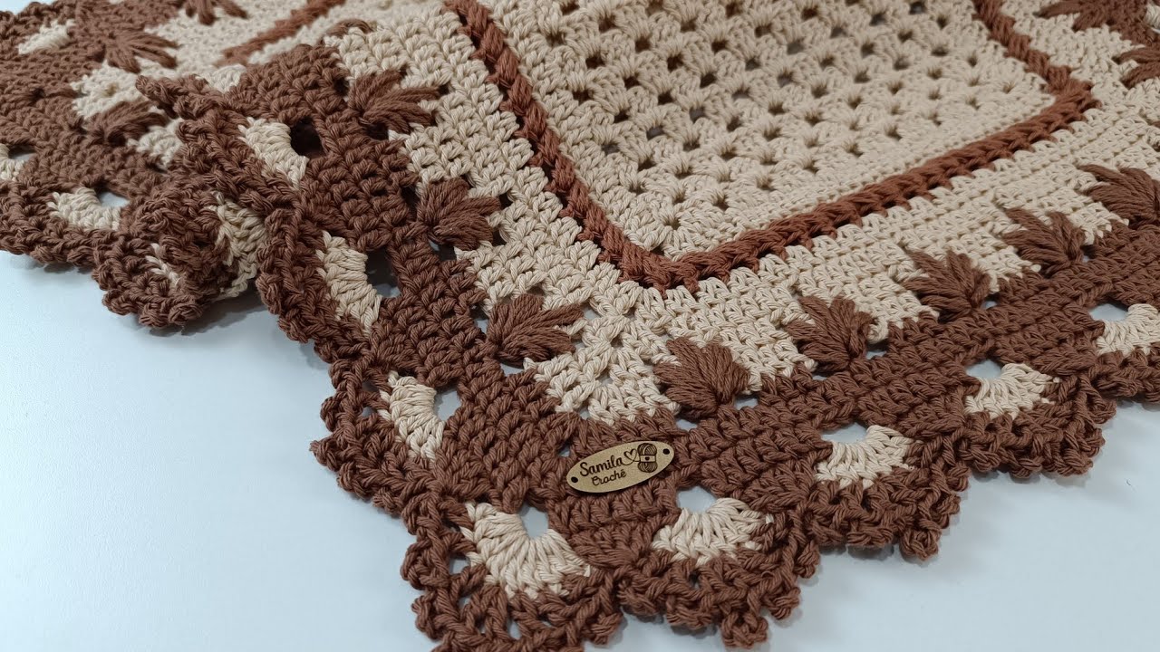 TAPETE FOLHAGEM BLOQUINHOS FÁCIL E MUITO RÁPIDO @samilacrochê