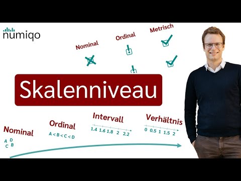 Skalenniveau - Nominal-, Ordinal-, Intervall- und Verhältnisskala