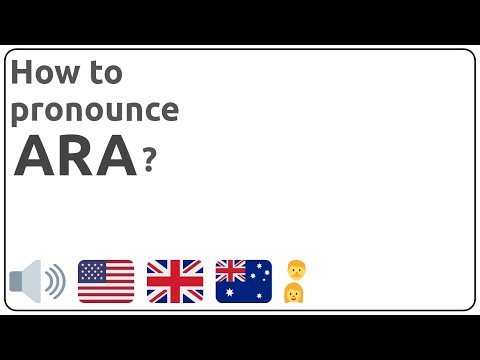 How to pronounce ARA in english?