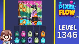Pixel Flow Level 1346 Solution Walkthrough