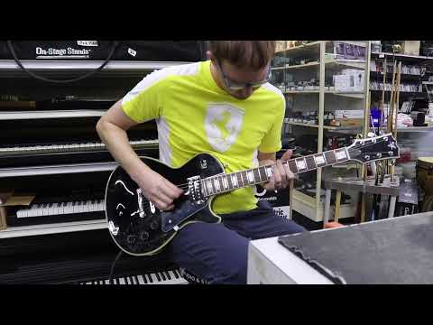 SVK Les Paul Style Guitar - Black image 13