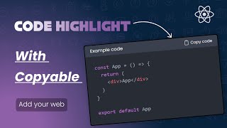 How to Add Syntax Highlighting to Code on Your Website Using React js | Code Highlight | #reactjs
