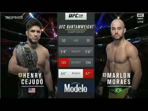 UFC(238)  BANTAMWEIGHT CHAMPIONSHIP HENRY CEJUDO vs MARLON MORAES (FULL MATCH)