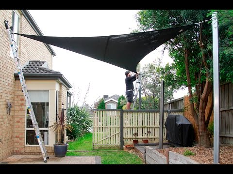 How to install a Coolaroo Shade Sail