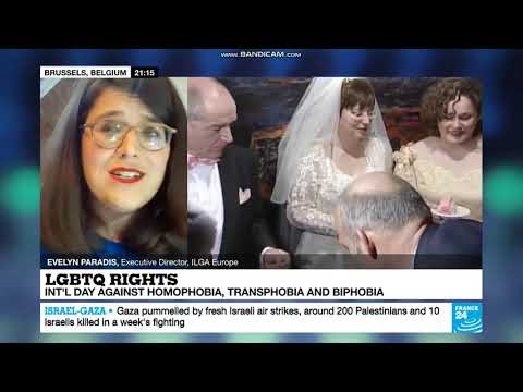 Evelyne Paradis talks about this year's #RainbowEurope Map on France 24