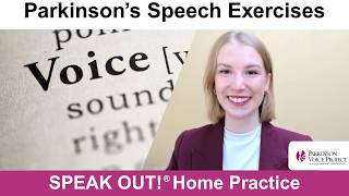Parkinson’s Speech Exercises: JUST RIGHT