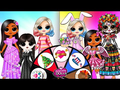 Wednesday, Enid, Isabela Holidays Dress Easter, Dia de Muertos, Christmas - DIY Arts & Paper Crafts