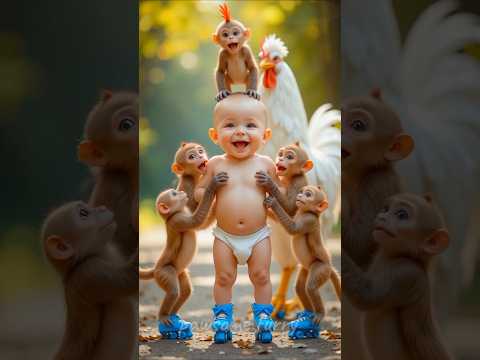 | Baby Chicken Dance🤣 | #babydance #cutebaby #funnyanimals #chicken #viraldance #short #089