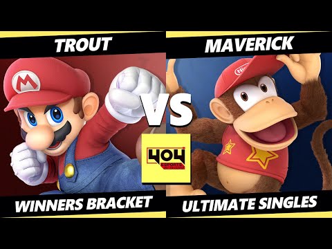 4o4 Weekly 23 - Trout~ (Mario) Vs. Maverick (Diddy Kong) Smash Ultimate - SSBU