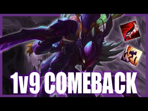 Rank #1 Kha'Zix | 1v9 Comeback from horrible start in Grandmaster | Full VOD