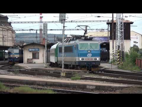 Vlaky ve stanici Brno hlavní nádraží, 17.9.2013