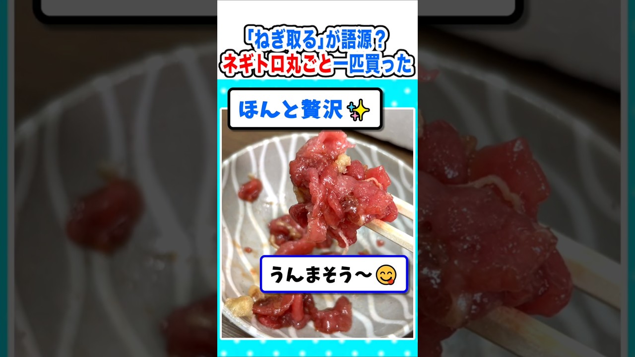 【2ch面白いスレ】「ねぎ取る」が語源？ネギトロ丸ごと一匹買って来たから食べるｗ #2ch #5ch #なんj #飯テロ #マグロ