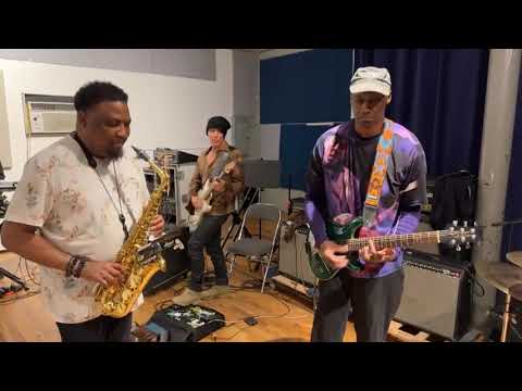 Jellybean & Eddie M. rehearsing w/The Funk Revolution