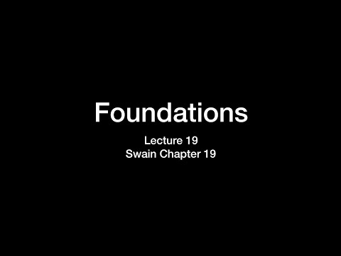 Lecture 19 Foundations