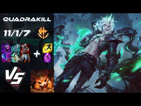 TOP Viego vs Gnar [QUADRAKILL] - NA Challenger Patch 14.17