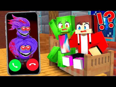Super Maizen - How Scary MINIONS Called JJ and Mikey at Night in MINECRAFT? - Maizen