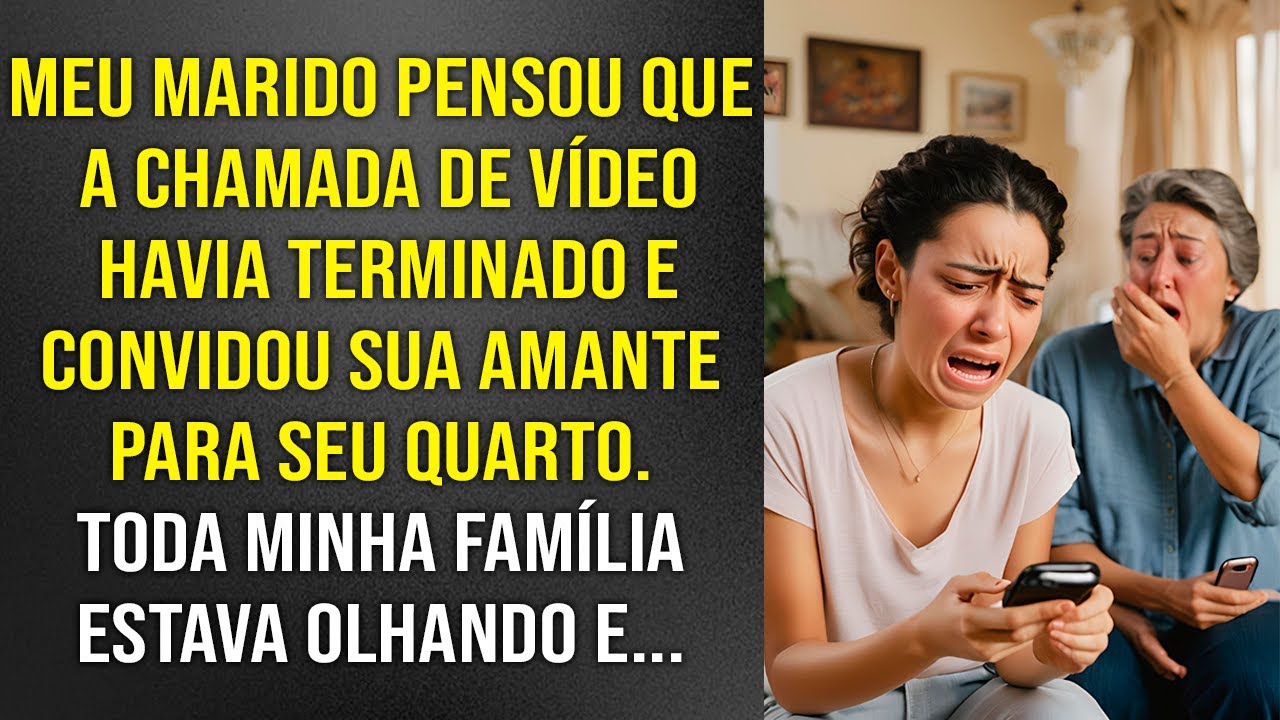 Meu marido achou que a videochamada havia acabado e convidou a amante para ir ao seu quarto quando