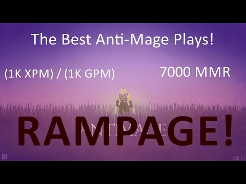 The Best Anti mage Play ! With 1000 GPM 1000 XPM and RAMPAGE! [ 6500 MMR Dota 2 Gameplay ]