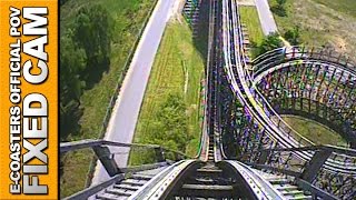 preview picture of video 'Colossos Heide Park - Roller Coaster POV On Ride Wooden Coaster Intamin (Theme Park Germany)'