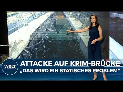 Video Thumbnail: ANSCHLAG AUF KRIM-BRÜCKE: Ukraine setzte wohl Wasser-Drohne ein - Schäden an Stützkonstruktion