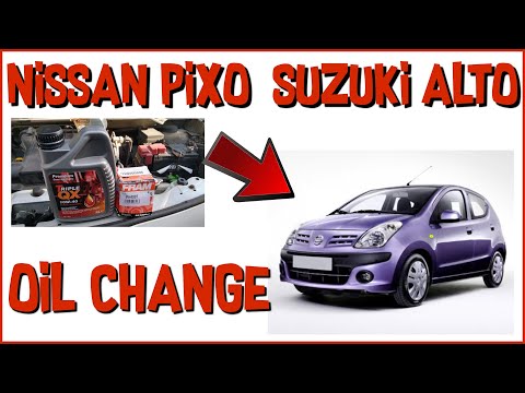 NISSAN PIXO SUZUKI ALTO OIL AND FILTER CHANGE 1.0i 12V K10B engine